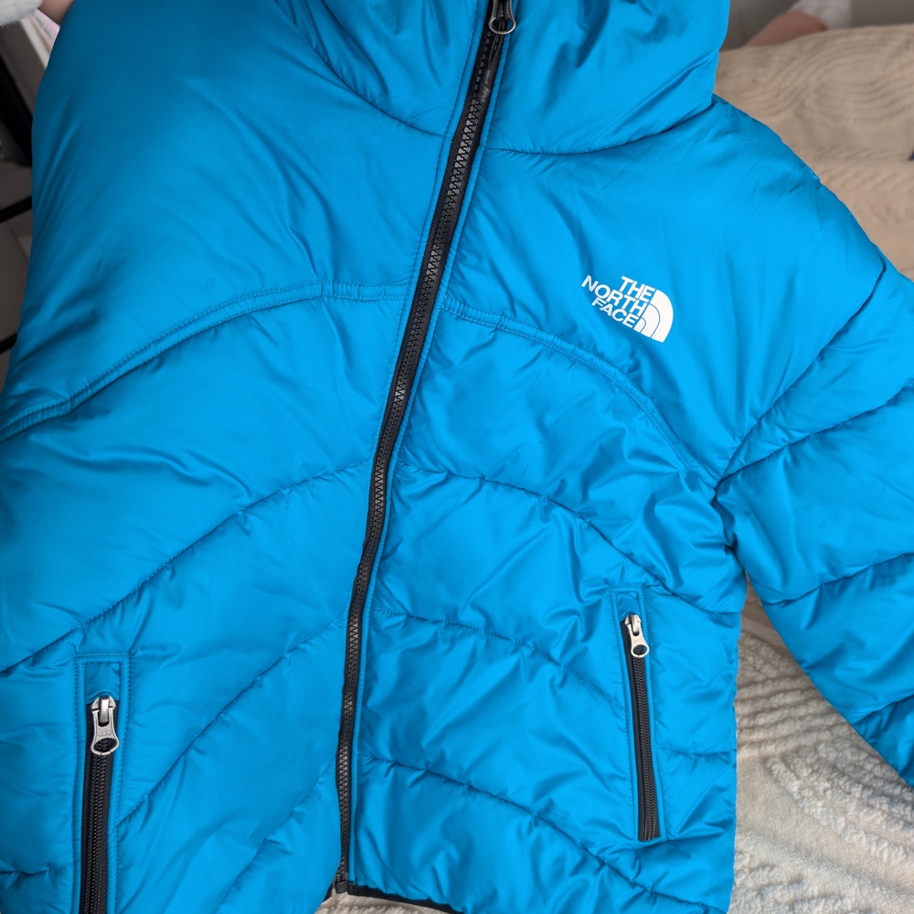 The North Face NUPTSE Women's Teal/Blue Puffer Jacket Women's L